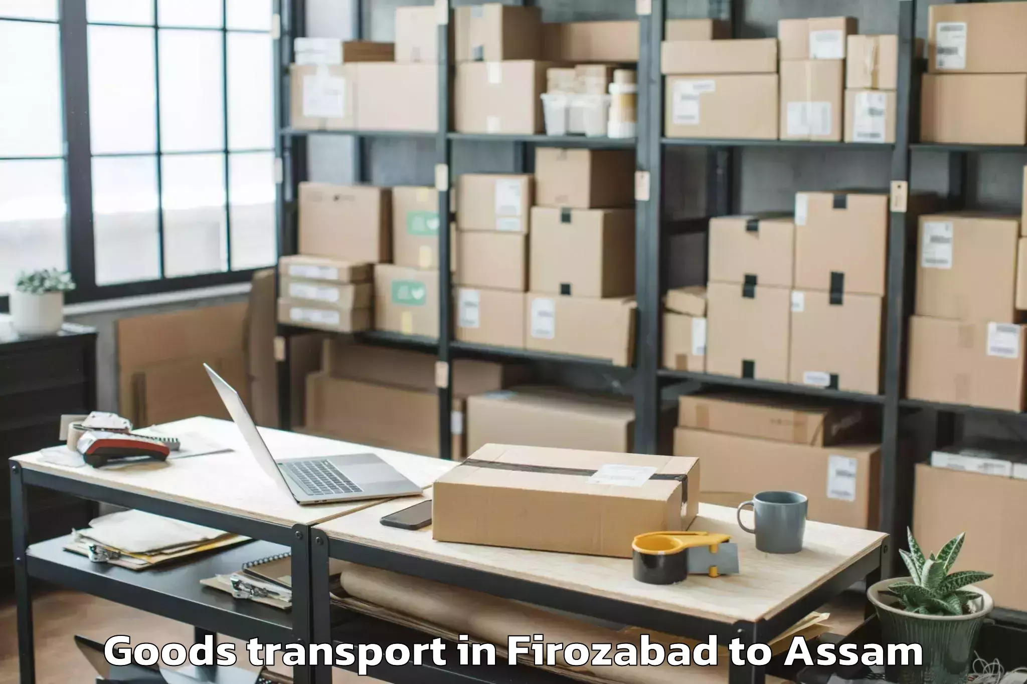 Top Firozabad to Rangia Goods Transport Available